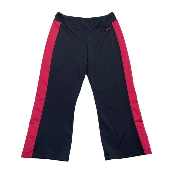 Nike Cropped Track Exercise Running Pants Sz M (8-10) - Picture 1 of 8